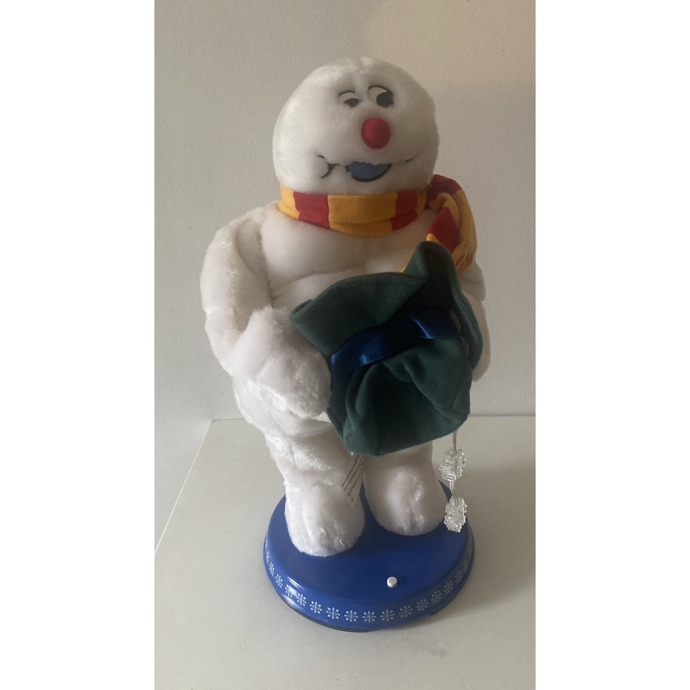 Vintage Gemmy 18'' Frosty The Snowman Animated Snowflake Sings Lights